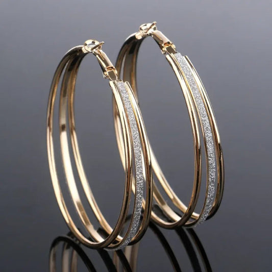 Vintage Golden Bright Stud Earrings