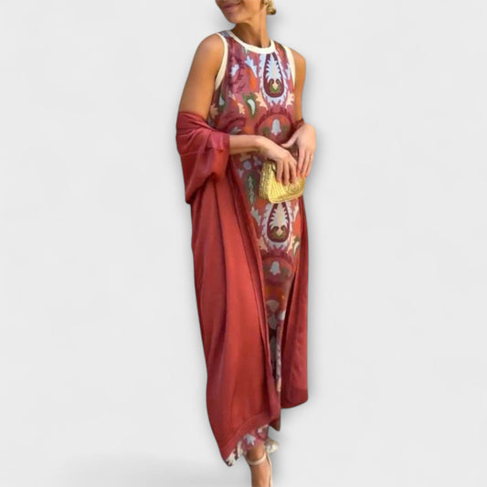 Selviane - Maxi Dress with Matching Cardigan