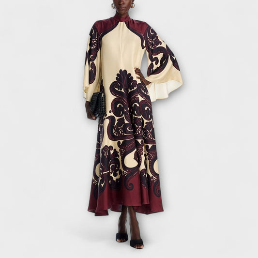 Lucy - Breathtaking Grenadilla Print Maxi Dress for Effortless Elegance